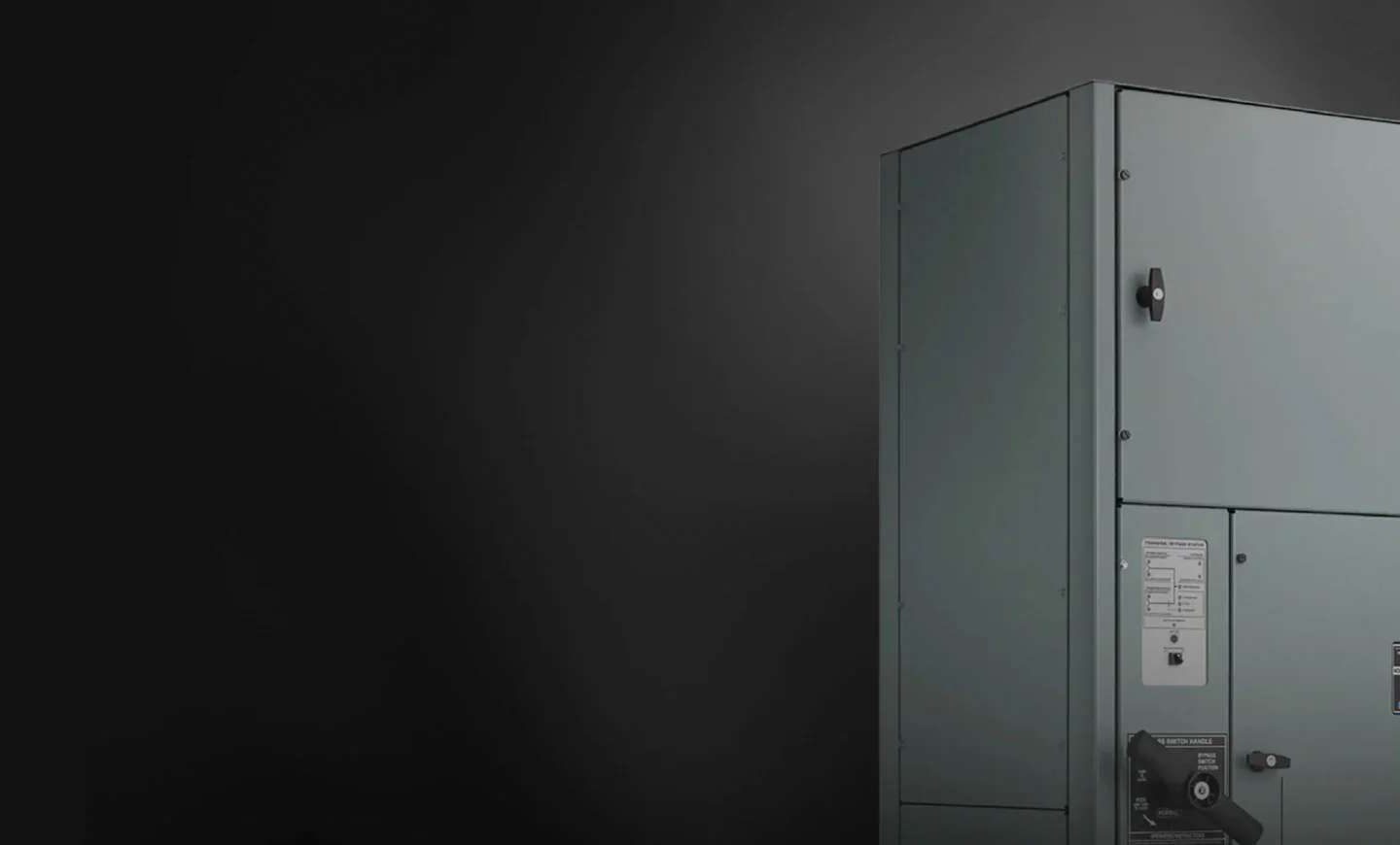 Desktop-style photograph of an automatic transfer switch (ATS)