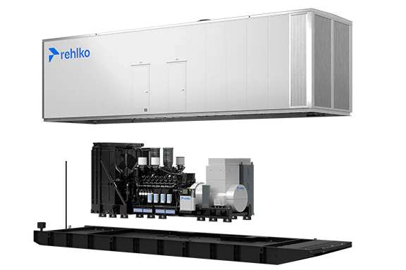 Side view of a modular e-frame battery storage unit mounted outdoors, showing metal housing and connection panels against a blurred background.
