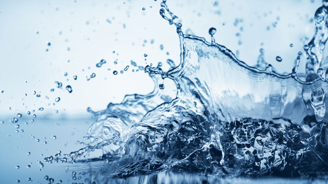 close up of a splash of water